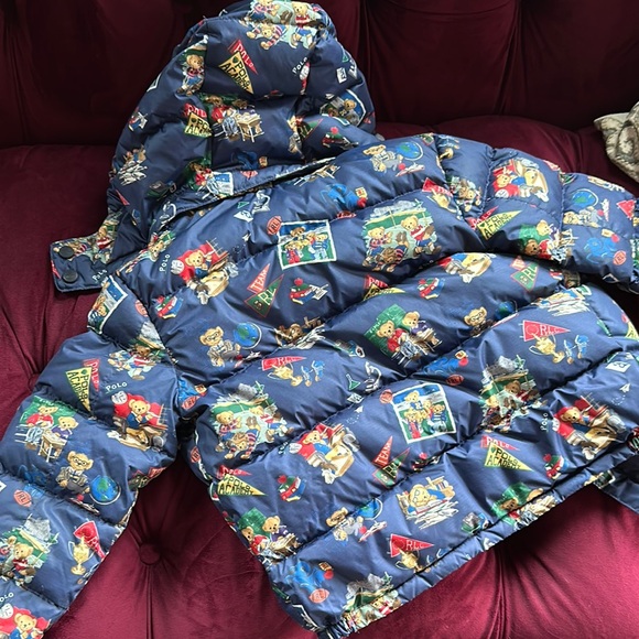 Ralph Lauren Kids Blue Puffer Jacket - Picture 2 of 4